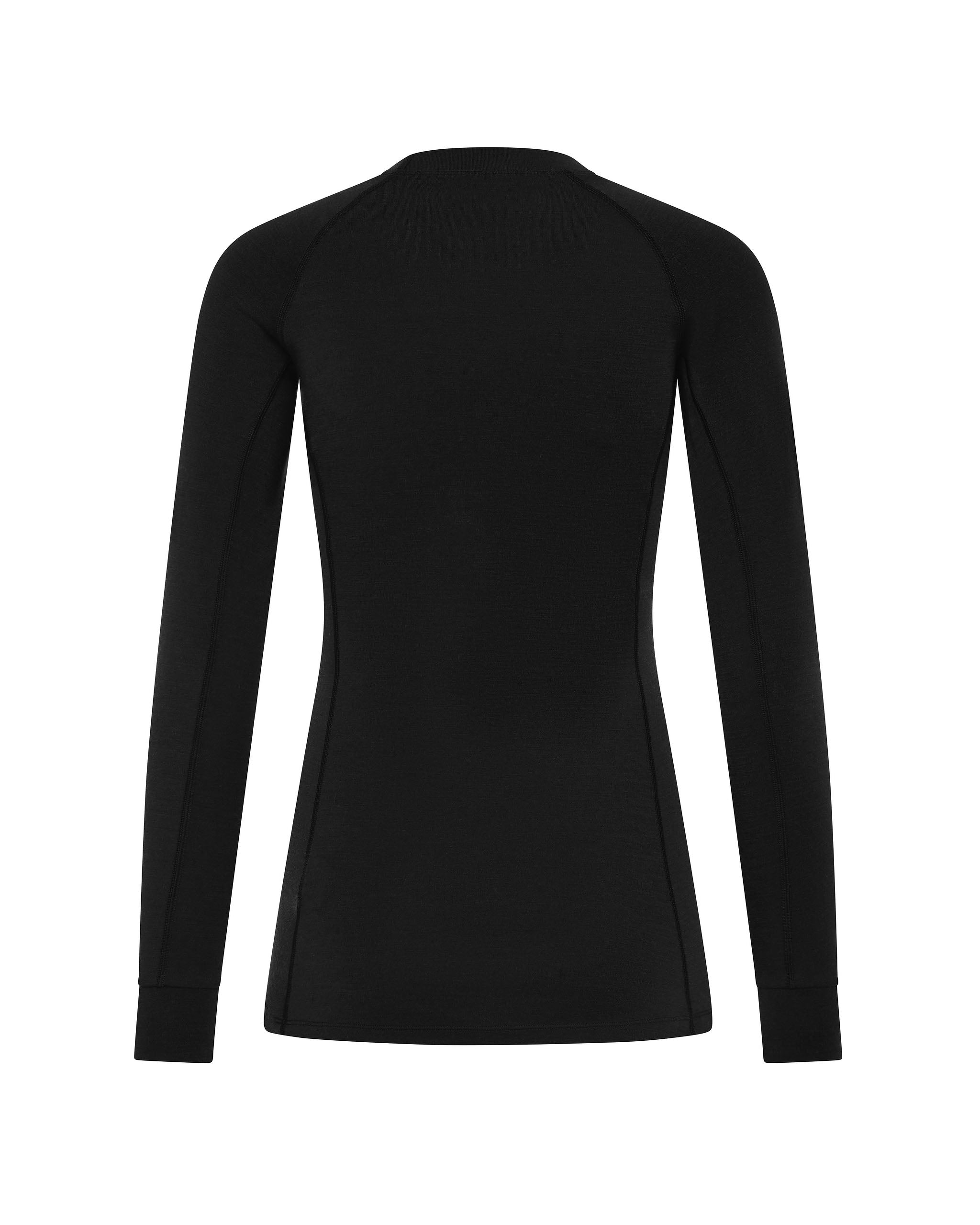 Snow Gum Merino Long Sleeve Jet Black