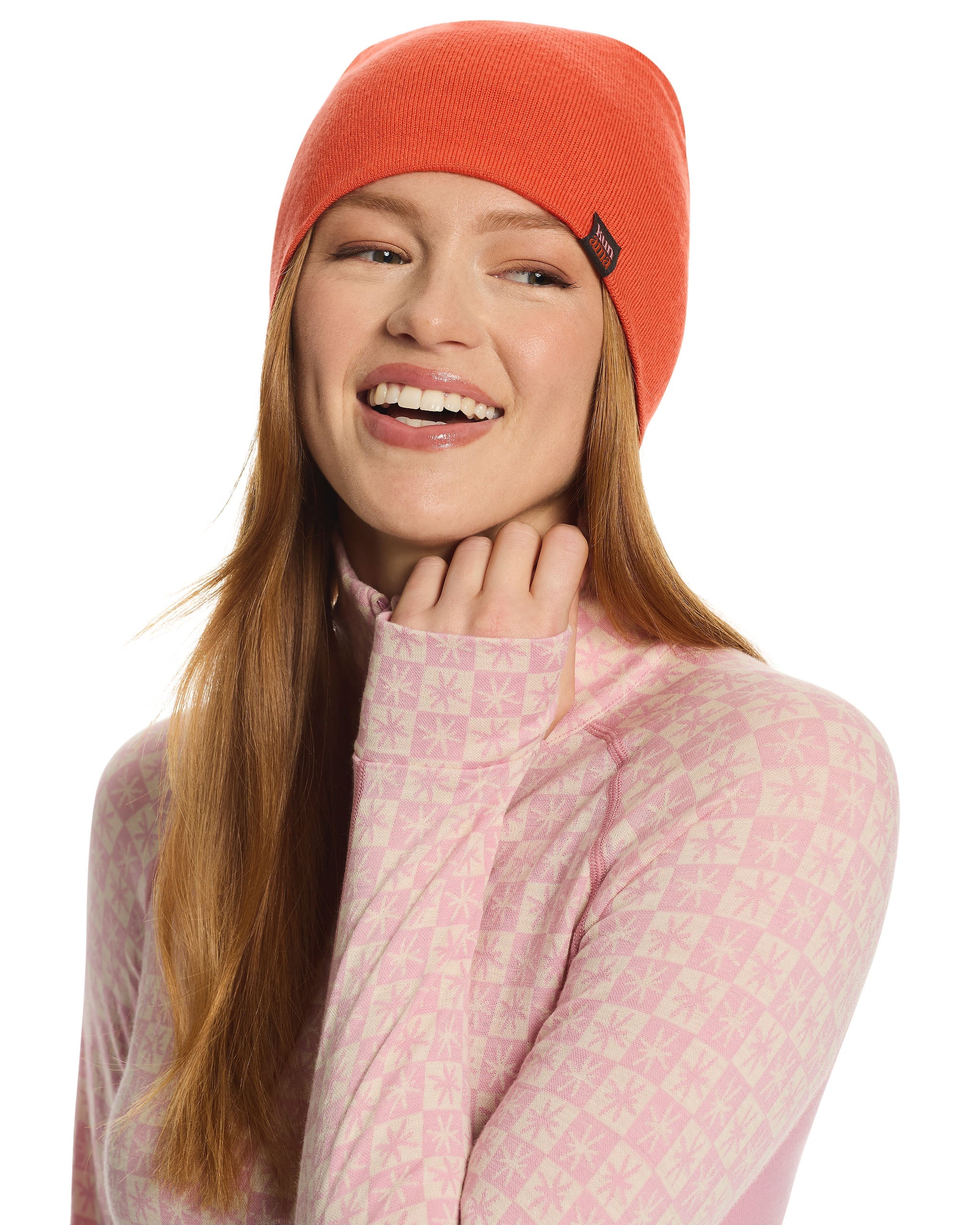 🎁 Waru Women's Superfine Merino Wool Ski Beanie - Mandarin Red (100% off)