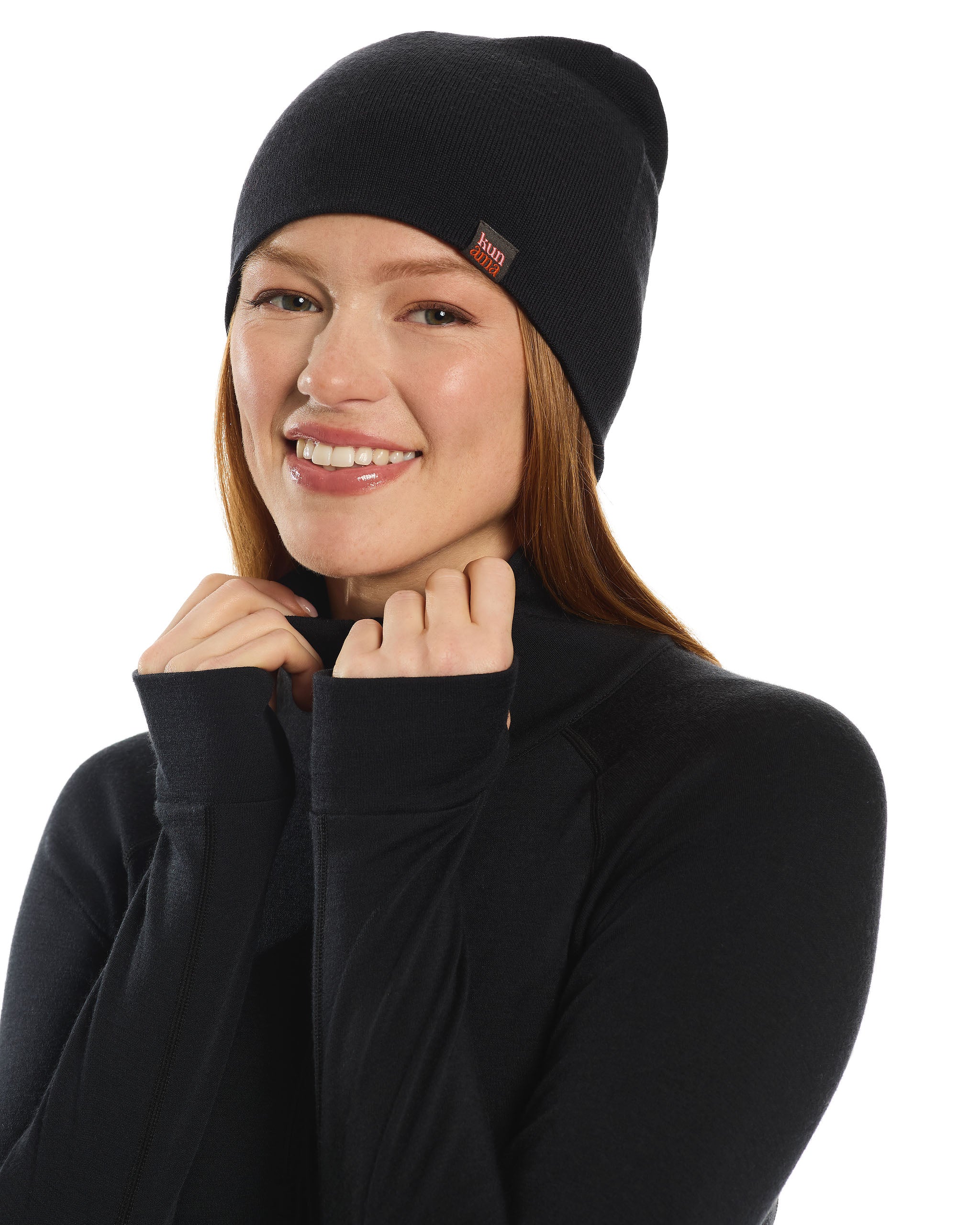 Waru Merino Beanie Jet Black