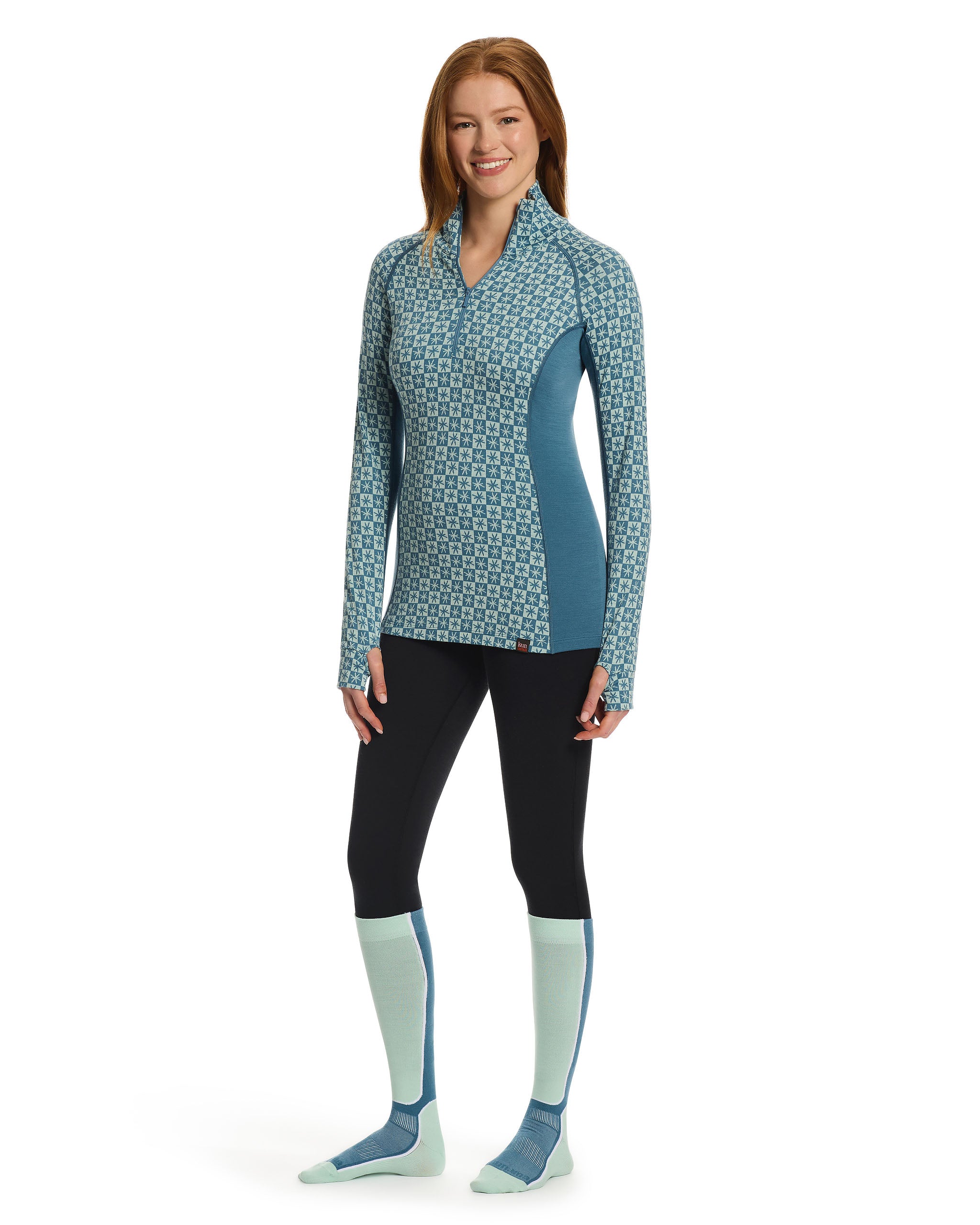 Kosci Merino Half Zip Oceanview