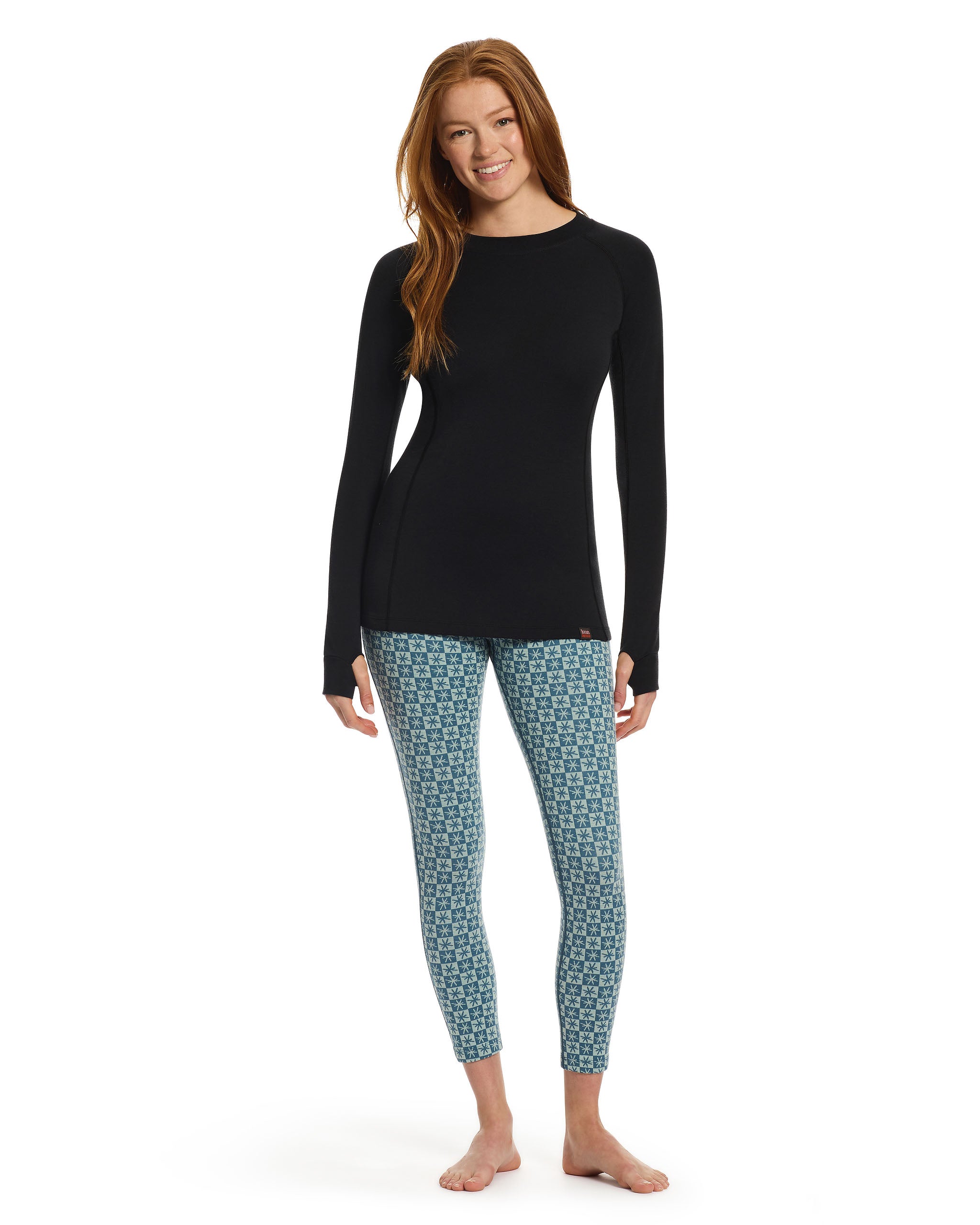 Snow Gum Merino Long Sleeve Jet Black