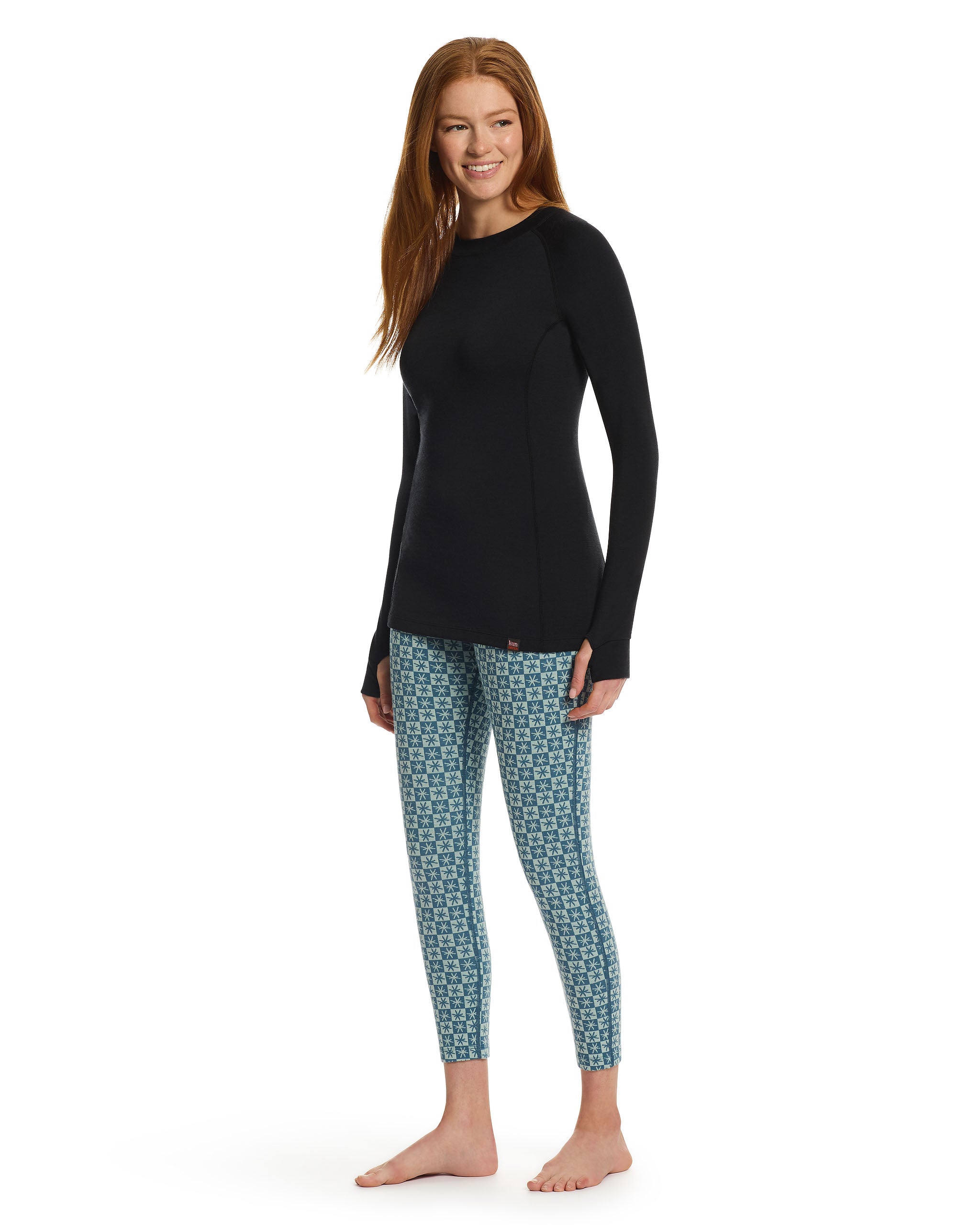 Snow Gum Merino Long Sleeve Jet Black