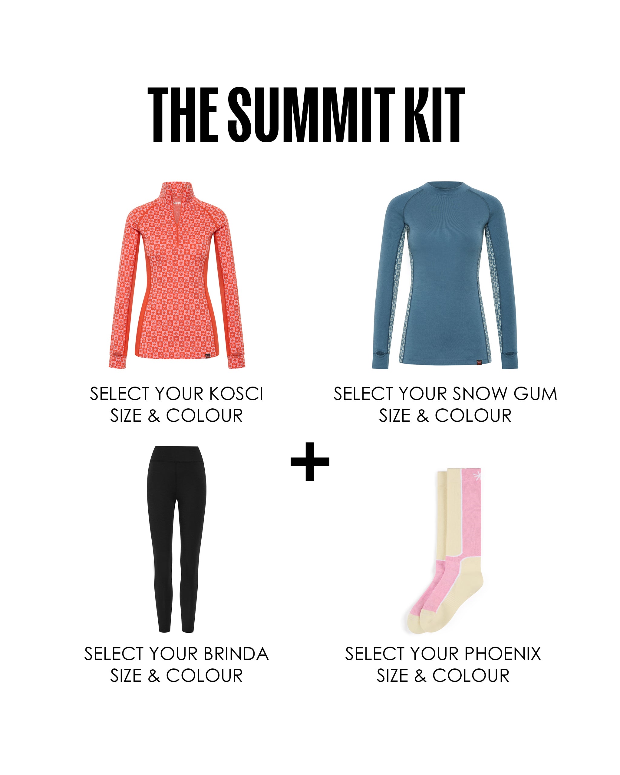 The Summit Kit | Kosci, Snow Gum, Brinda & Phoenix
