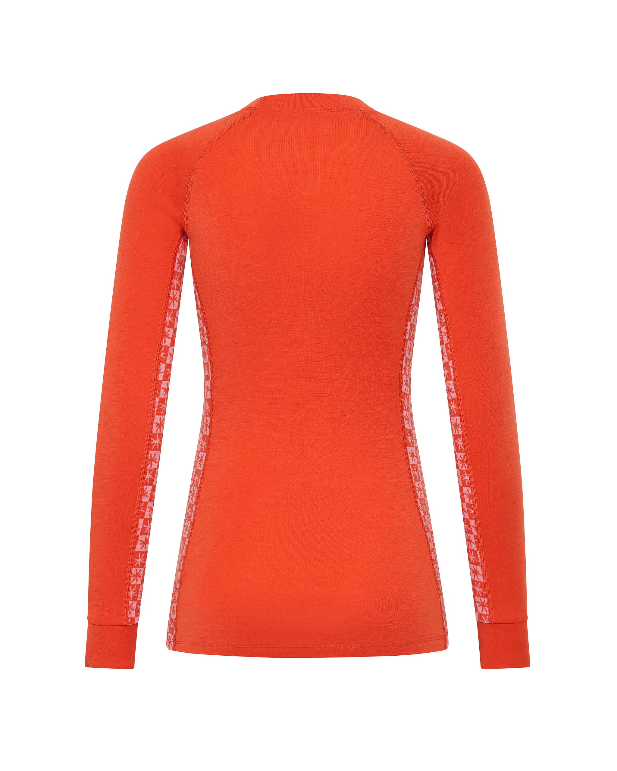 Snow Gum Merino Long Sleeve Mandarin Red