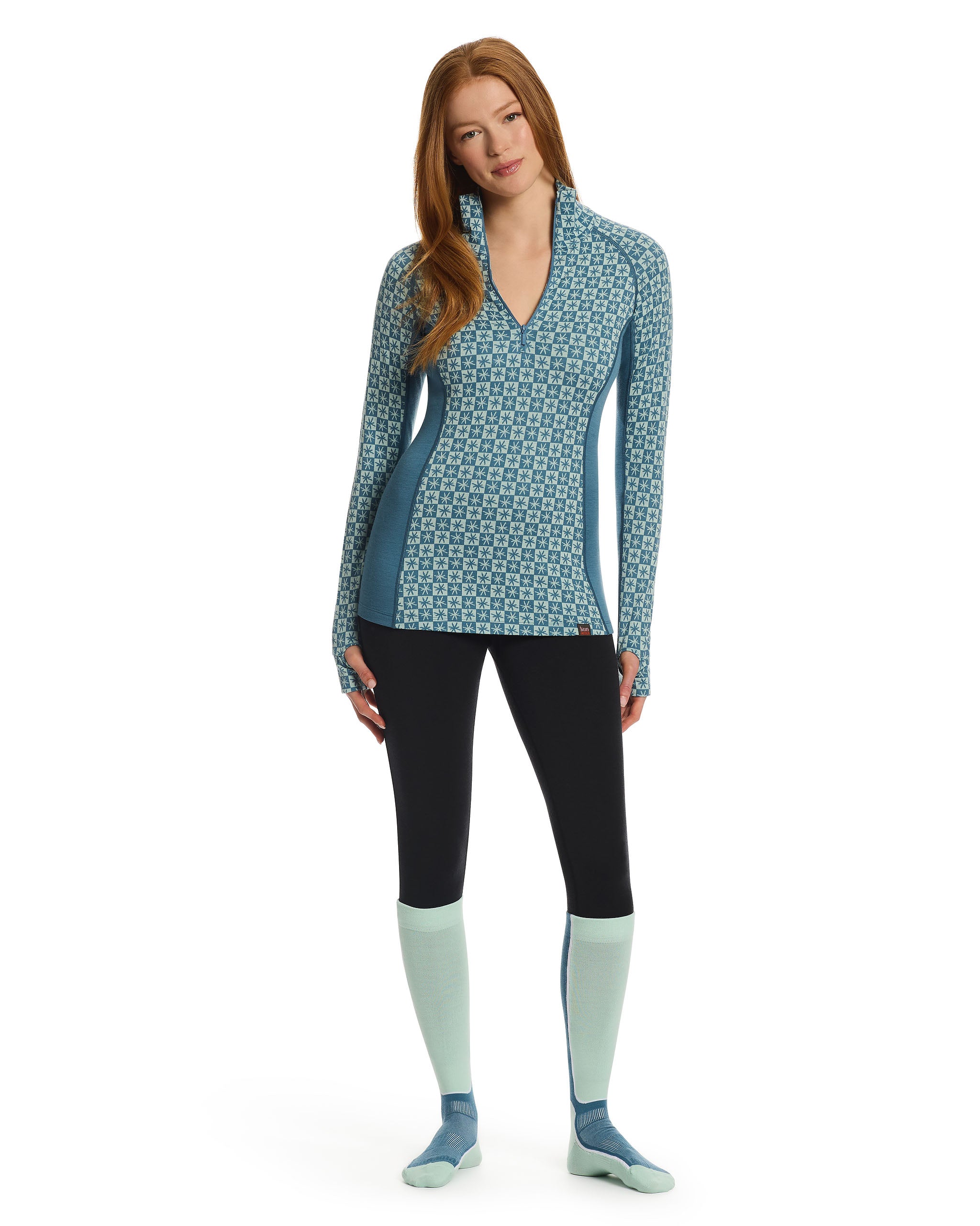 Kosci Merino Half Zip Oceanview
