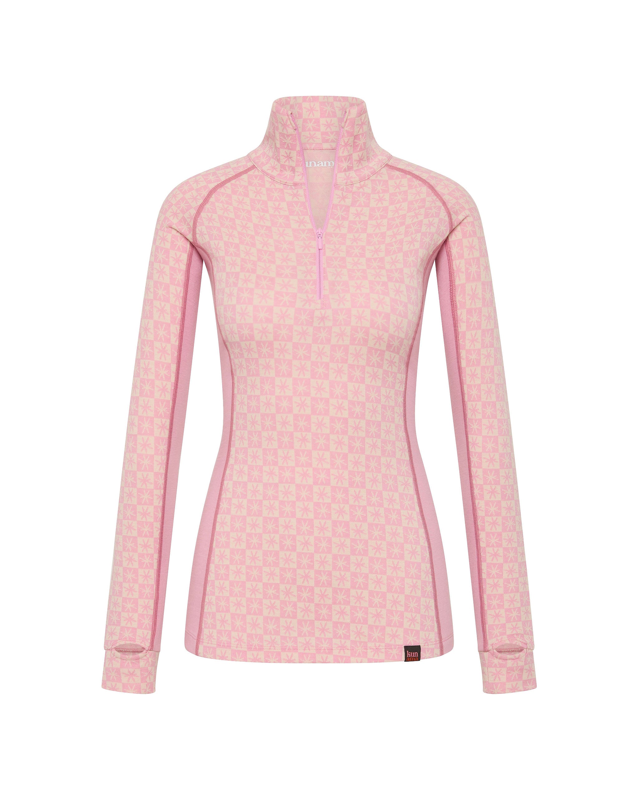 Women's Merino Wool Half Zip Thermal - Kosci Mock Neck | Kunama