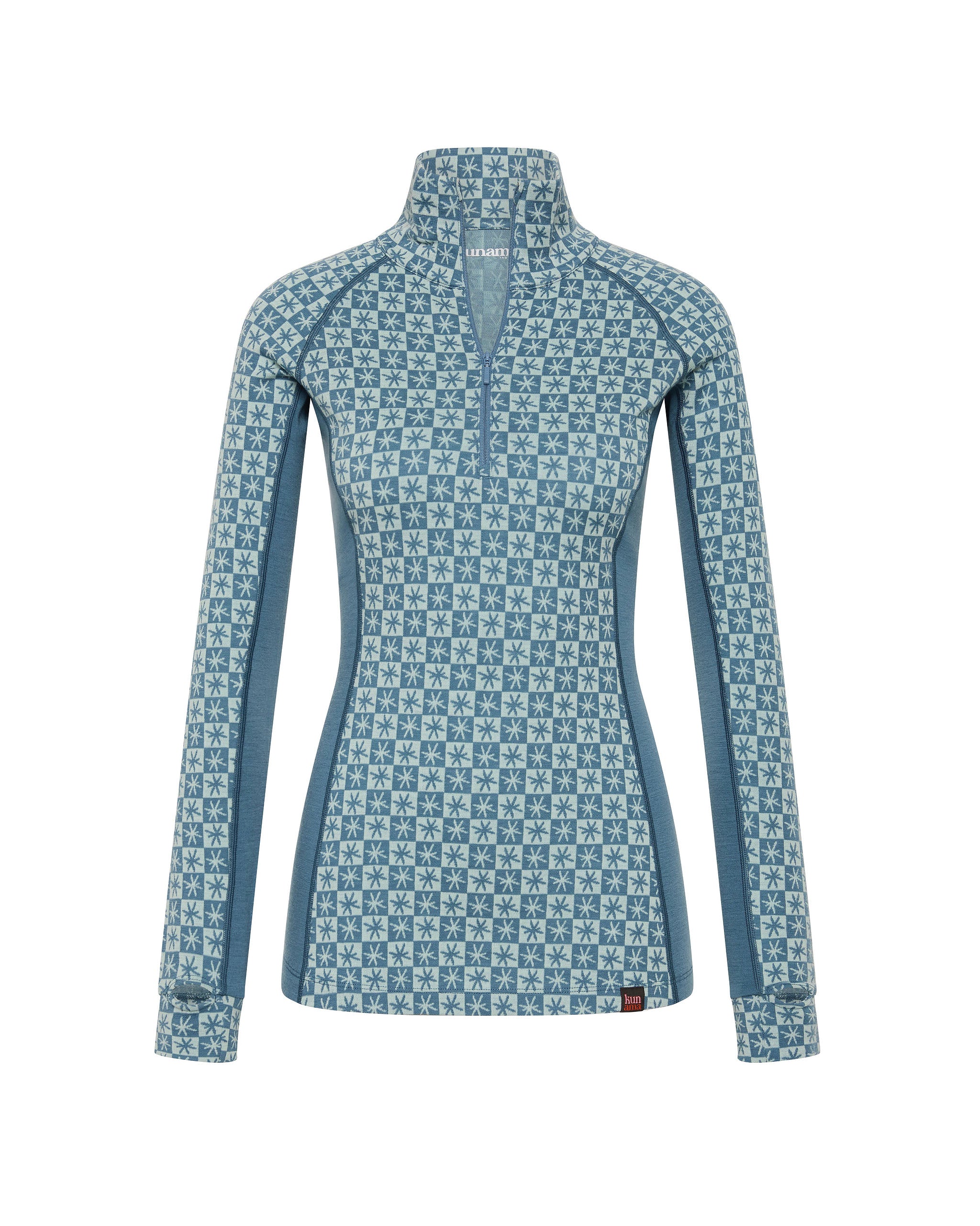 Women's Merino Wool Half Zip Thermal - Kosci Mock Neck | Kunama